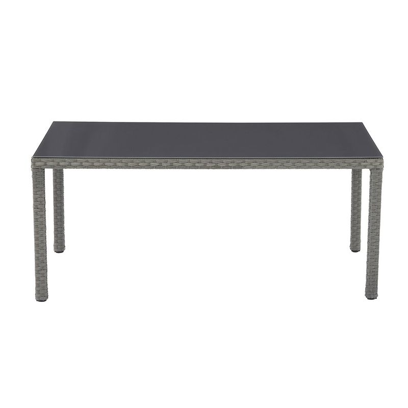 Mesa de Comedor de Exterior Drios de 172 x 89 x 75 cm para 6 Personas Gris Oscuro
