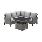 Sillón Esquinero de Exterior Drios Gris Oscuro de 74 x 110/186 x 80 cm