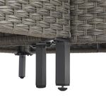 Sillón Esquinero de Exterior Drios Gris Oscuro de 74 x 110/186 x 80 cm