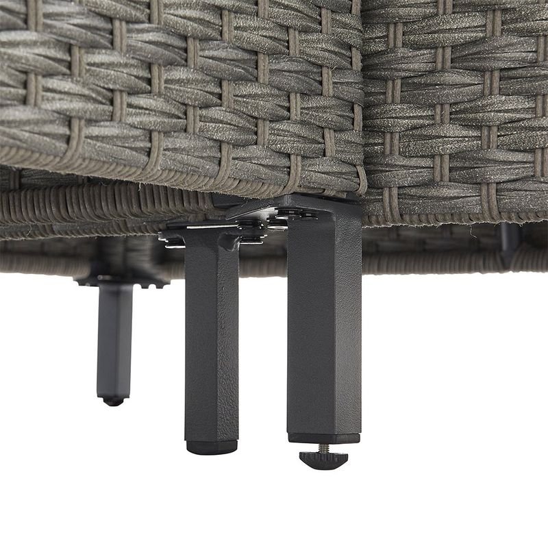 Sillón Esquinero de Exterior Drios Gris Oscuro de 74 x 110/186 x 80 cm