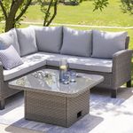 Sillón Esquinero de Exterior Drios Gris Oscuro de 74 x 110/186 x 80 cm
