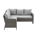 Sillón Esquinero de Exterior Drios Gris Oscuro de 74 x 110/186 x 80 cm