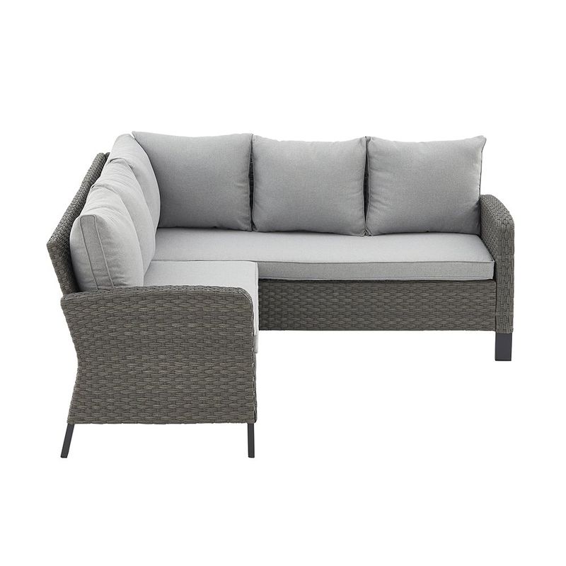 Sillón Esquinero de Exterior Drios Gris Oscuro de 74 x 110/186 x 80 cm