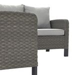 Sillón Esquinero de Exterior Drios Gris Oscuro de 74 x 110/186 x 80 cm