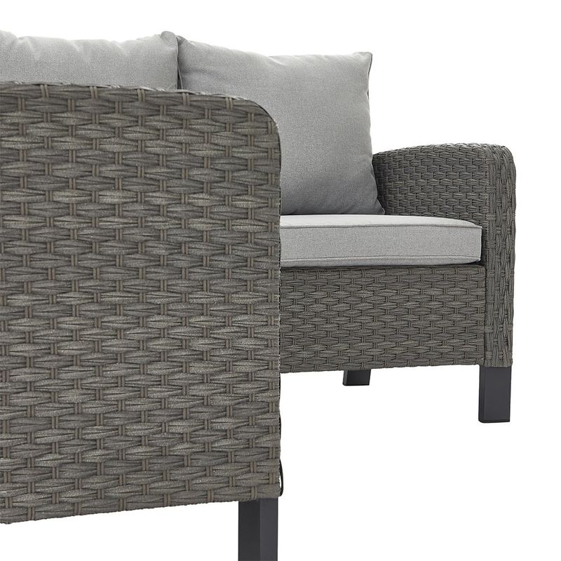 Sillón Esquinero de Exterior Drios Gris Oscuro de 74 x 110/186 x 80 cm