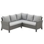 Sillón Esquinero de Exterior Drios Gris Oscuro de 74 x 110/186 x 80 cm