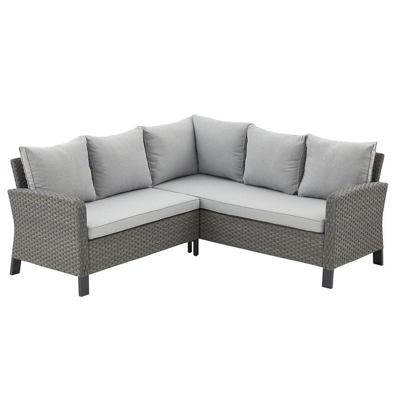 Sillón Esquinero de Exterior Drios Gris Oscuro de 74 x 110/186 x 80 cm