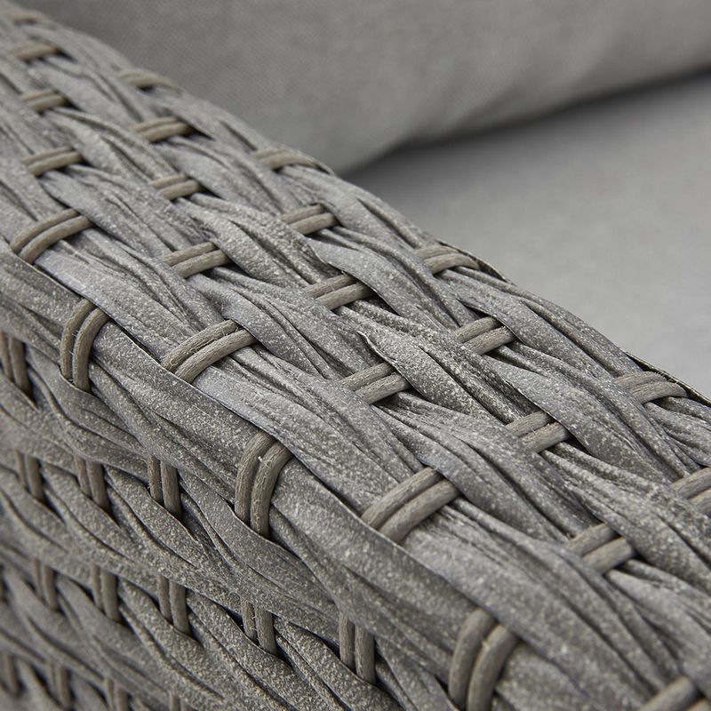 Sillón Esquinero de Exterior Drios Gris Oscuro de 74 x 110/186 x 80 cm