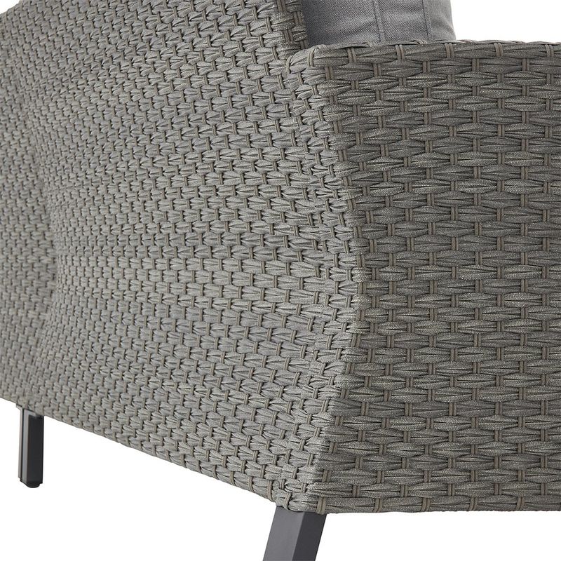 Sillón Esquinero de Exterior Drios Gris Oscuro de 74 x 110/186 x 80 cm
