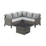 Sillón Esquinero de Exterior Drios Gris Oscuro de 74 x 110/186 x 80 cm
