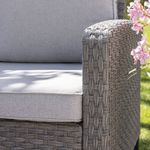 Sillón Esquinero de Exterior Drios Gris Oscuro de 74 x 110/186 x 80 cm