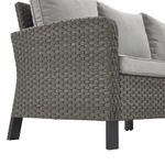 Sillón Esquinero de Exterior Drios Gris Oscuro de 74 x 110/186 x 80 cm