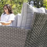Sillón Esquinero de Exterior Drios Gris Oscuro de 74 x 110/186 x 80 cm