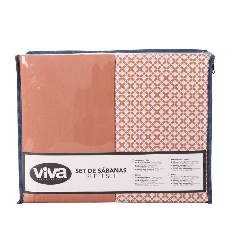 Set de Sábanas de 6 Piezas Tamaño Imperial Colores Surtidos