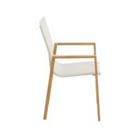 Silla de Comedor de Exterior Odyssea de Aluminio y Textileno de 56.5 x 58.5 x 91 cm