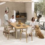Silla de Comedor de Exterior Odyssea de Aluminio y Textileno de 56.5 x 58.5 x 91 cm