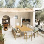 Silla de Comedor de Exterior Odyssea de Aluminio y Textileno de 56.5 x 58.5 x 91 cm