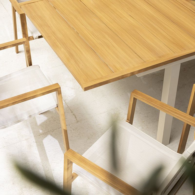 Silla de Comedor de Exterior Odyssea de Aluminio y Textileno de 56.5 x 58.5 x 91 cm