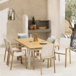 Silla de Comedor de Exterior Odyssea de Aluminio y Textileno de 56.5 x 58.5 x 91 cm