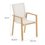 Silla de Comedor de Exterior Odyssea de Aluminio y Textileno de 56.5 x 58.5 x 91 cm