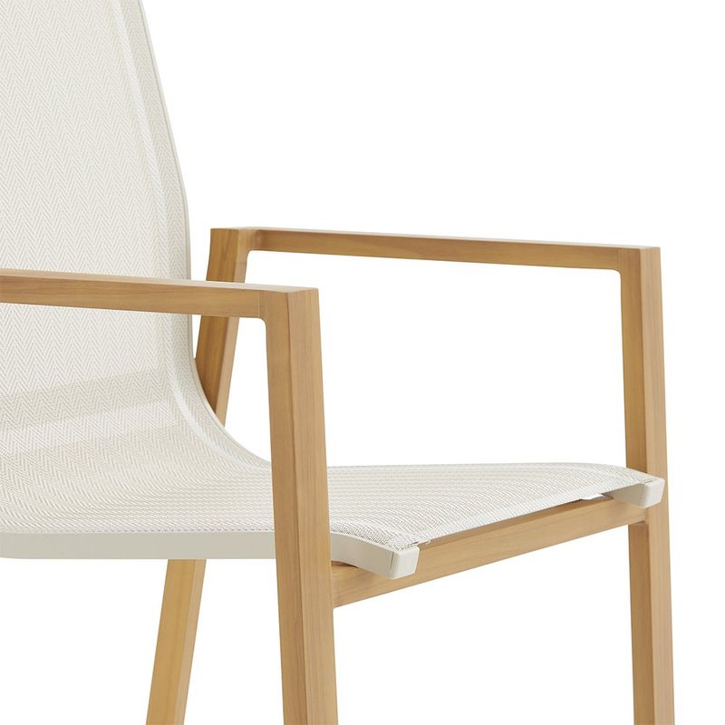 Silla de Comedor de Exterior Odyssea de Aluminio y Textileno de 56.5 x 58.5 x 91 cm