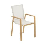 Silla de Comedor de Exterior Odyssea de Aluminio y Textileno de 56.5 x 58.5 x 91 cm