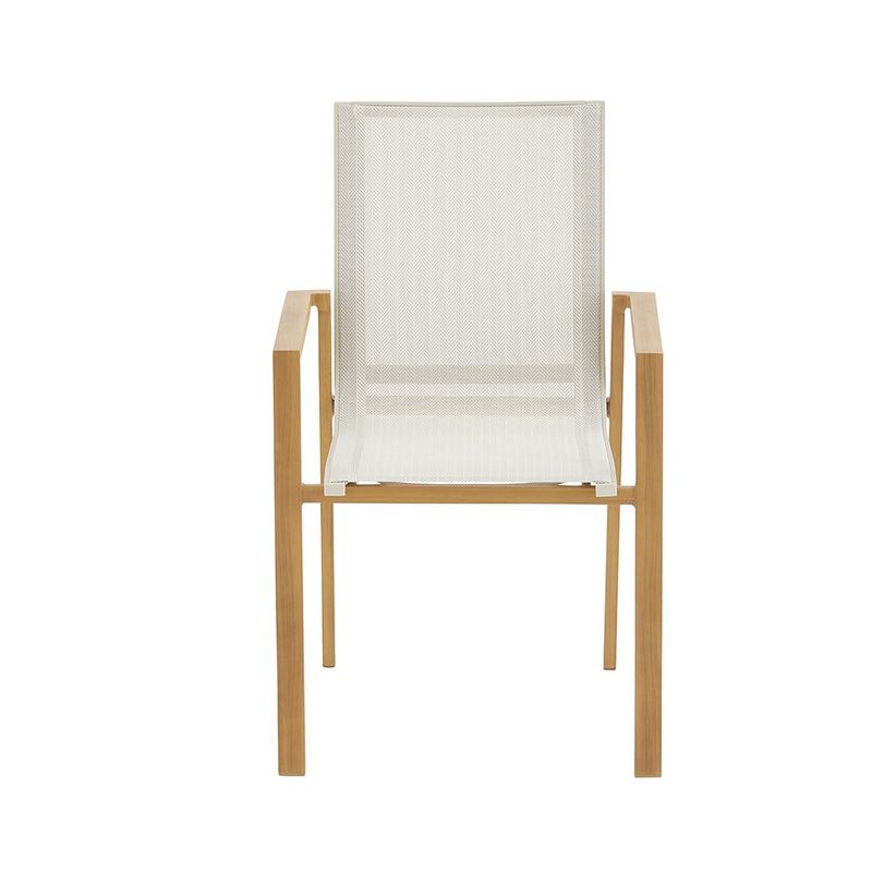 Silla de Comedor de Exterior Odyssea de Aluminio y Textileno de 56.5 x 58.5 x 91 cm