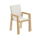 Silla de Comedor de Exterior Odyssea de Aluminio y Textileno de 56.5 x 58.5 x 91 cm
