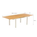 Mesa de Comedor de Exterior Extensible Odyssea de 188 a 244 x 100 x 76 cm para 8 a 10 Personas