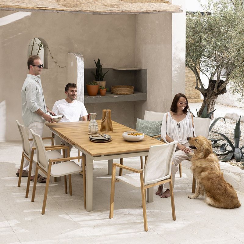 Mesa de Comedor de Exterior Extensible Odyssea de 188 a 244 x 100 x 76 cm para 8 a 10 Personas