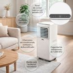 Aire Acondicionado Portátil Rosthal de 7000 BTU 120 V 850 W Color Blanco