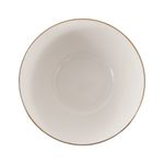 Vajilla de Porcelana de 12 Piezas Blanca con Borde Dorado