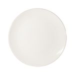 Vajilla de Porcelana de 12 Piezas Blanca con Borde Dorado