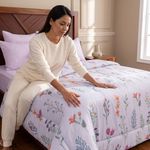 Set de Edredón Fleur de 7 Piezas Tamaño King Diseño Floral Suave