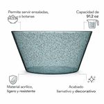 Ensaladera Acrílica de 91.2 oz para Servir Ensaladas Color Verde