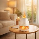 Difusor de Aroma con Luz LED y Piedras de Sal Himalaya Color Blanco