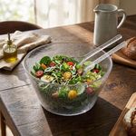 Ensaladera Acrílica de 91.2 oz para Servir Ensaladas Color Transparente