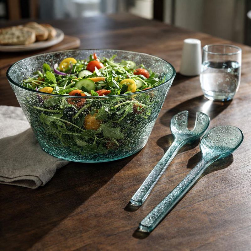 Set de Cubiertos para Ensalada de Acrílico Color Verde