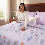 Set de Edredón Fleur de 7 Piezas Tamaño Queen Diseño Floral Suave