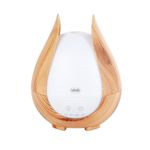 Difusor Aromático con Luz LED y Diseño Tipo Madera