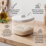 Azucarero con Tapa Blanca y Cuchara Transparente