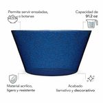 Ensaladera Acrílica de 91.2 oz para Servir Ensaladas Color Azul