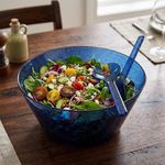 Ensaladera Acrílica de 91.2 oz para Servir Ensaladas Color Azul