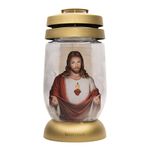 Vela Linterna para Exterior Diseño Sagrado Corazón de Jesús