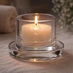 Portavelas de Cristal para Velas Tealight Transparente de 42 x 71 mm