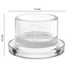 Portavelas de Cristal para Velas Tealight Transparente de 42 x 71 mm