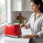 Tostador de Pan Retro para 2 Rebanadas de 700 W Color Rojo