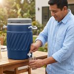 Termo Dispensador de 20 Litros para Bebidas Frías de 38 x 38 x 51 cm Color Azul Marino