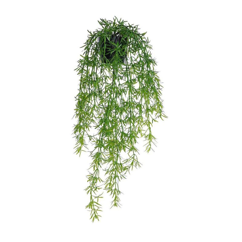 Planta Artificial Romero Colgante con Maceta de 60 cm Color Verde para Interior