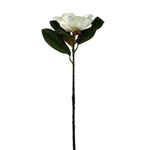 Flor Artificial Magnolia Color Blanco de 10 cm para Floreros y Arreglos